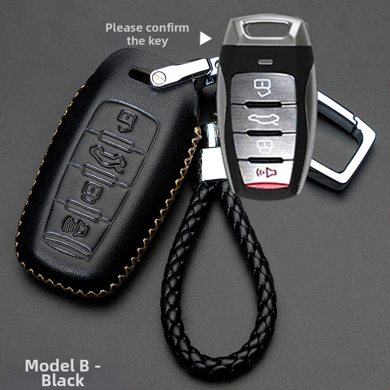 Capă de cheie auto pentru Haval H6/H2/H7/H8/H9/H5/M6 — piele de vită, stil retro (material: piele de vită; stil: retro; compatibilitate: H6/H2/H7/H8/H9/H5/M6)