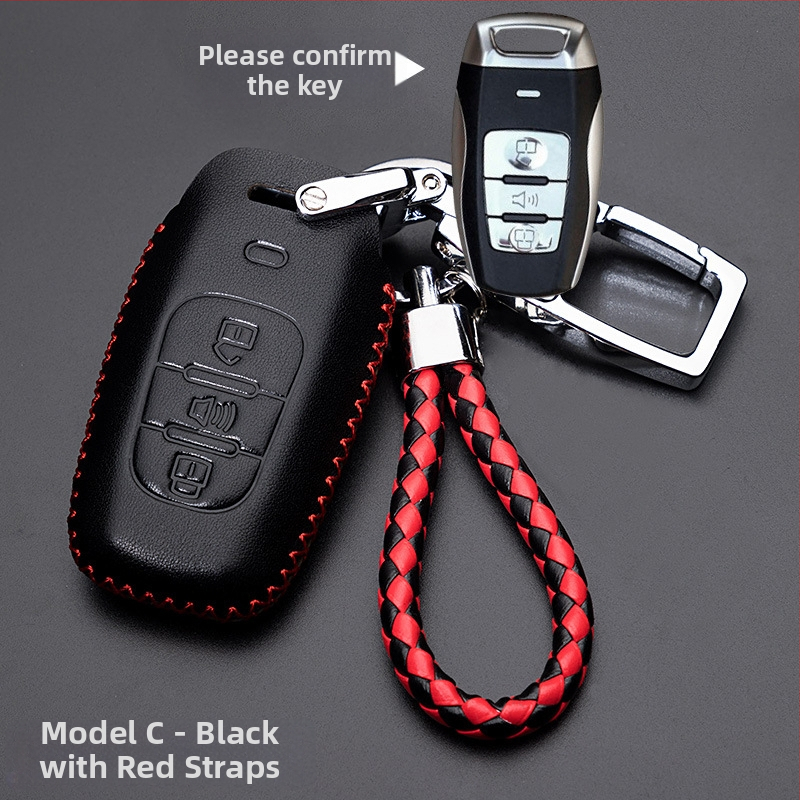 Capă de cheie auto pentru Haval H6/H2/H7/H8/H9/H5/M6 — piele de vită, stil retro (material: piele de vită; stil: retro; compatibilitate: H6/H2/H7/H8/H9/H5/M6)