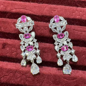 Bakreni set naušnica i ogrlica s elektroplatiranjem, produženi lančić, lagani luksuzni stil