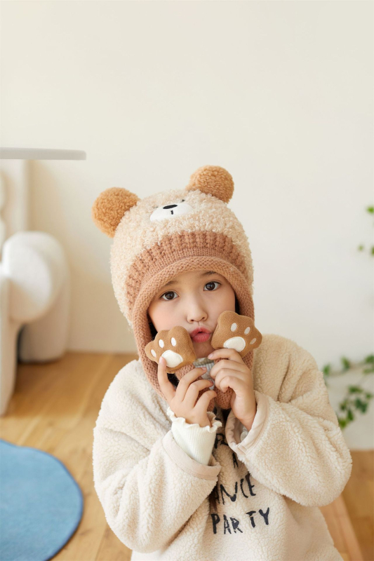 Laste kõrvakaitsega müts, plüüsist materjal, talv, 2–10 aastat, tuulekindel, Teddy ailan bränd