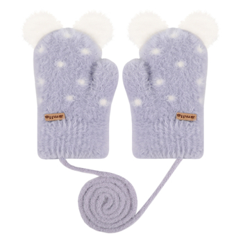 Mănuși de iarnă pentru copii, velur, croială Jacquard, degete acoperite, calde, stil drăguț, pentru 2-5 ani