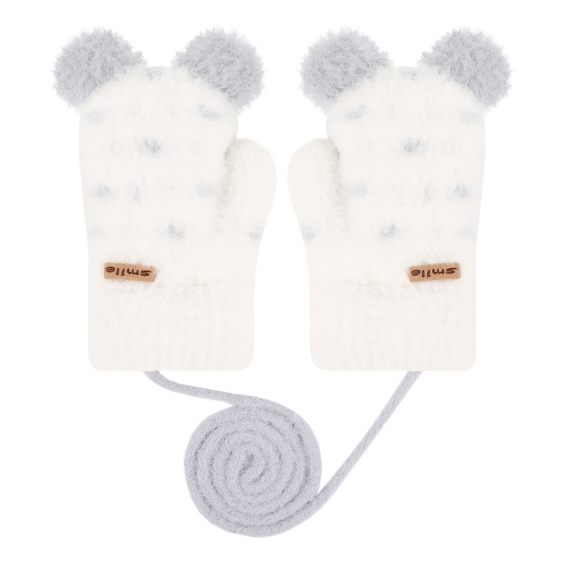 Mănuși de iarnă pentru copii, velur, croială Jacquard, degete acoperite, calde, stil drăguț, pentru 2-5 ani