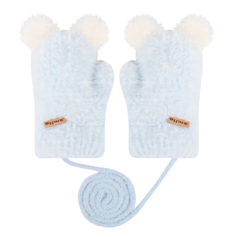 Mănuși de iarnă pentru copii, velur, croială Jacquard, degete acoperite, calde, stil drăguț, pentru 2-5 ani