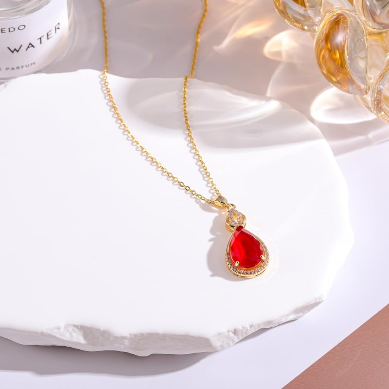 Colier geometric din oțel titan cu pandantiv din cristale pe lanț clavicular, placare electroplată, bijuterii feminine stil lux