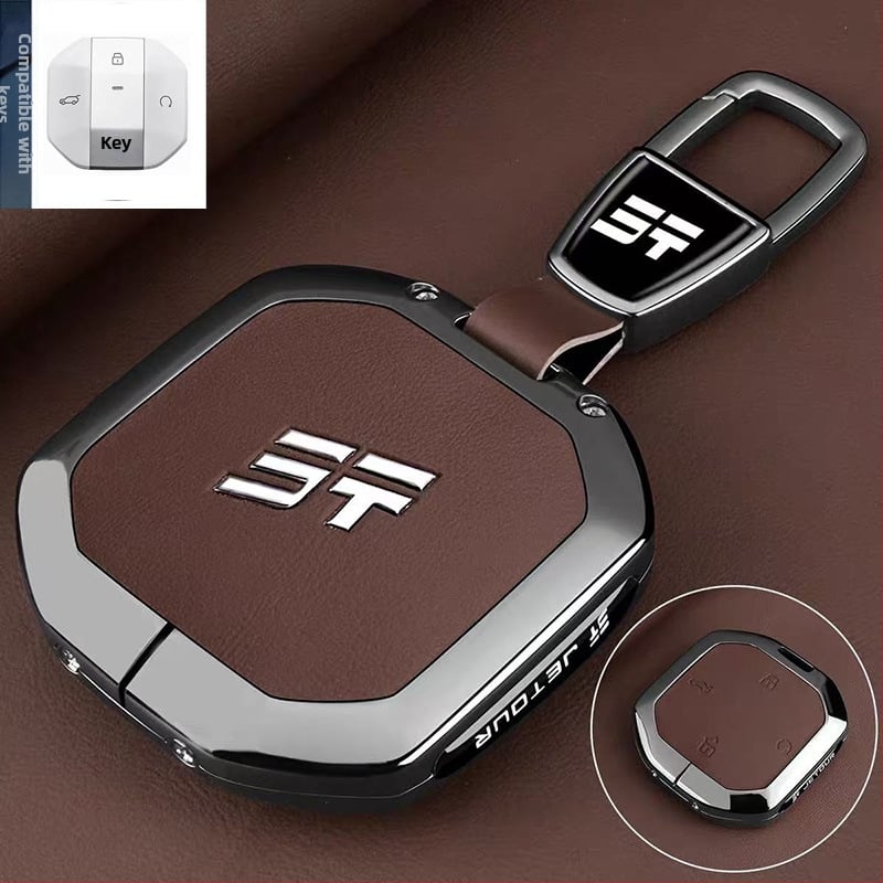 Carcasă de chei Jetour T2 Traveler, Shanhai, T1 — aliaj zinc, stil high-end, personalizabil; compatibil cu 26 modele Jetour.