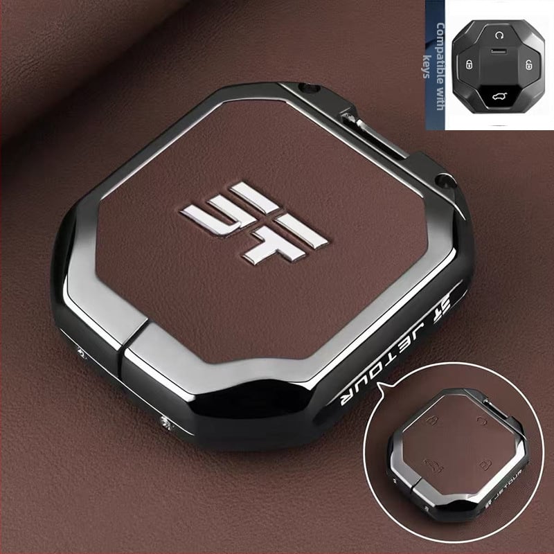 Carcasă de chei Jetour T2 Traveler, Shanhai, T1 — aliaj zinc, stil high-end, personalizabil; compatibil cu 26 modele Jetour.