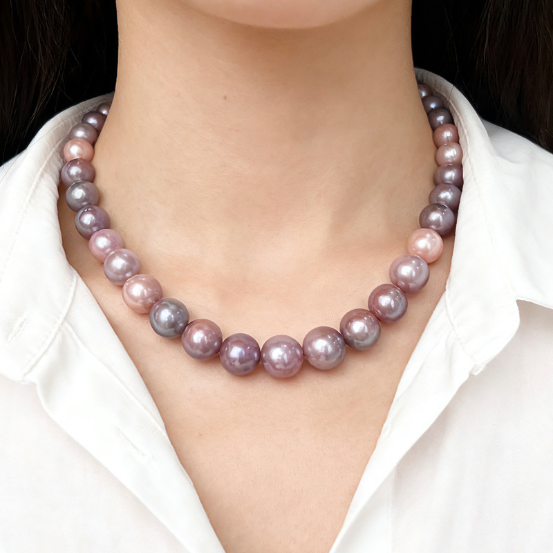 Κολιέ από μαργαριράρια γλυκού νερού, στρογγυλό σχήμα, ασημένιο 925, κυκλοφορία καλοκαίρι 2025