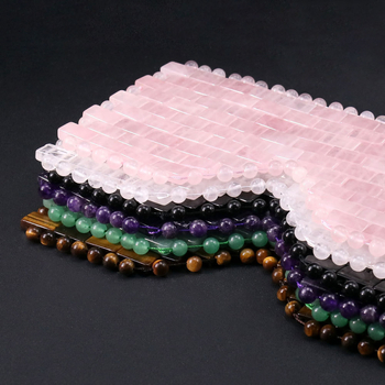 СПА маска за очи с авентурин камък, ръчно тъкана, полирана повърхност (Естествен авентурин камък, Полирана повърхност, Квадратна форма)