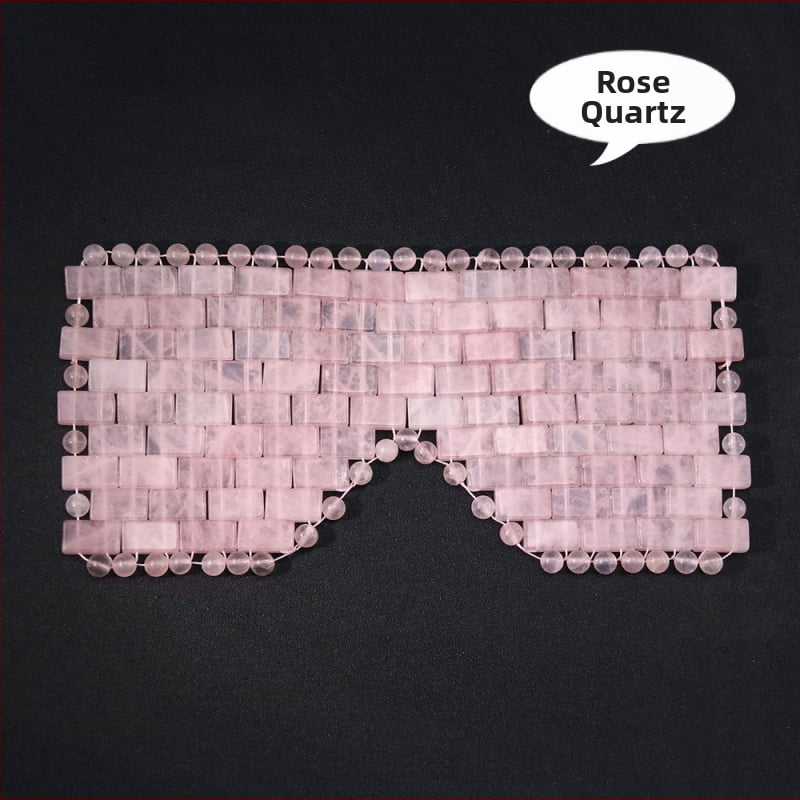 СПА маска за очи с авентурин камък, ръчно тъкана, полирана повърхност (Естествен авентурин камък, Полирана повърхност, Квадратна форма)