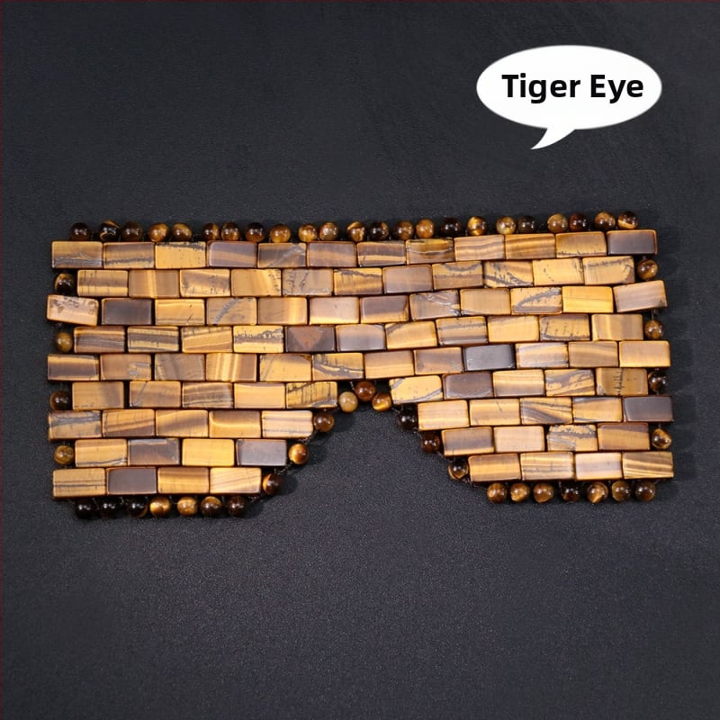 СПА маска за очи с авентурин камък, ръчно тъкана, полирана повърхност (Естествен авентурин камък, Полирана повърхност, Квадратна форма)