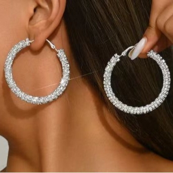 Cercei geometrici din cupru, placare electroplată, cod EH-3006