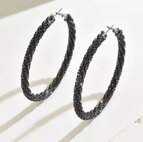 Cercei geometrici din cupru, placare electroplată, cod EH-3006