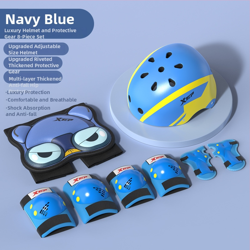 Bērnu aizsargkomplekts ar ķiveri un ceļgalu aizsargiem skrituļslidošanai - ABS ķivere, putu pildījums, piemērots riteņbraukšanai un board sportiem