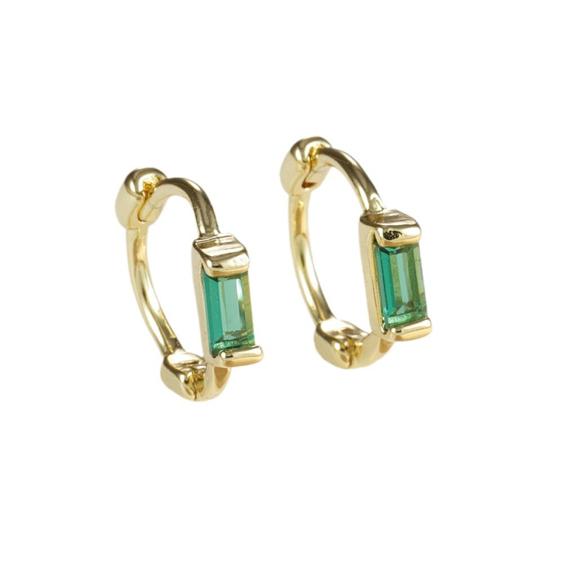 Cercei de urechi pătrate cu diamant, stil geometric, cupru, pentru femei