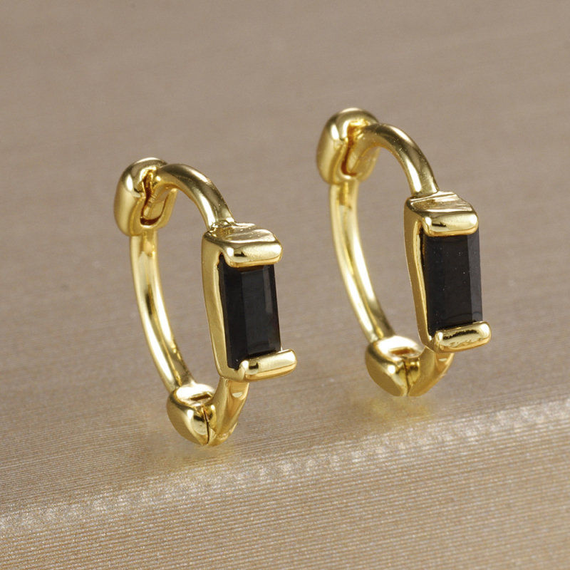 Cercei de urechi pătrate cu diamant, stil geometric, cupru, pentru femei