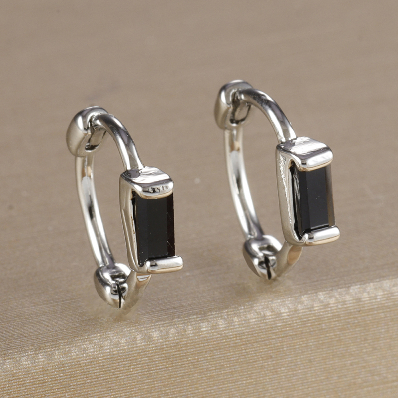 Cercei de urechi pătrate cu diamant, stil geometric, cupru, pentru femei