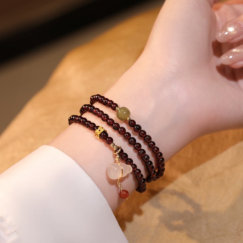 Гривна от естествен камък, ръчно изработена за жени с геометричен дизайн в нов китайски стил