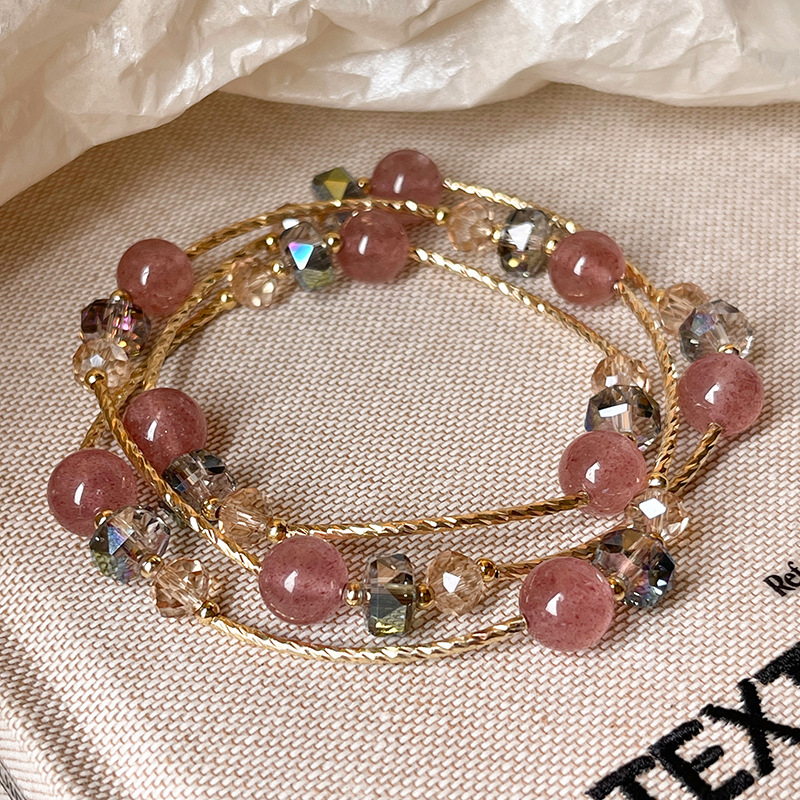 Гривна от естествен камък, ръчно изработена за жени с геометричен дизайн в нов китайски стил