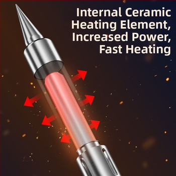 Fier de lipit din oțel inoxidabil – pentru conectori și fire digitale; unealtă portabilă de reparații în stil pistol