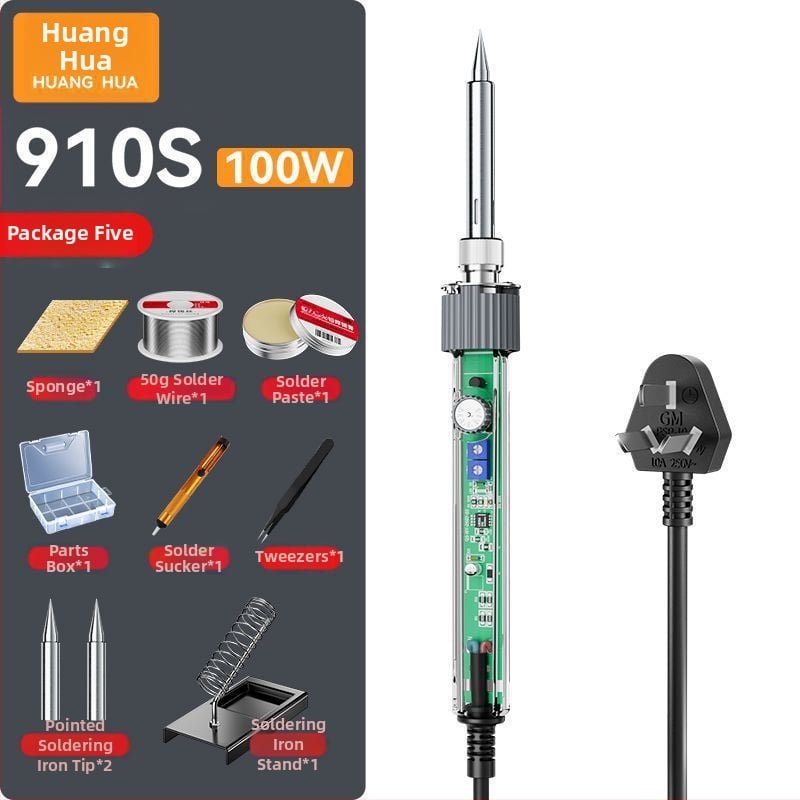 Fier de lipit din oțel inoxidabil – pentru conectori și fire digitale; unealtă portabilă de reparații în stil pistol