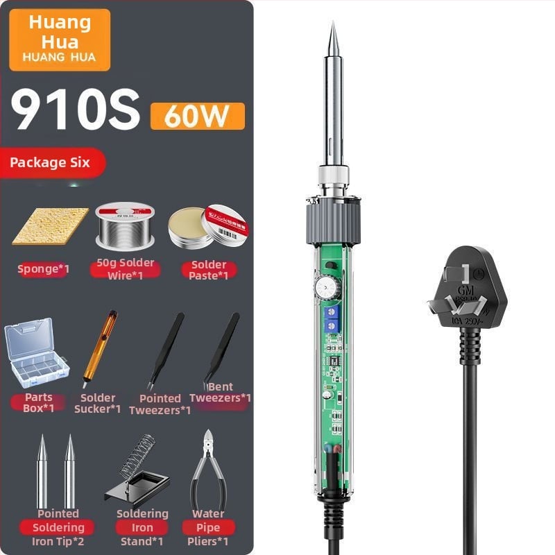 Fier de lipit din oțel inoxidabil – pentru conectori și fire digitale; unealtă portabilă de reparații în stil pistol