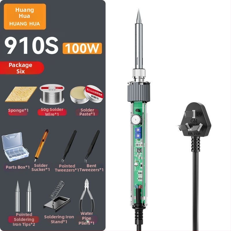 Fier de lipit din oțel inoxidabil – pentru conectori și fire digitale; unealtă portabilă de reparații în stil pistol