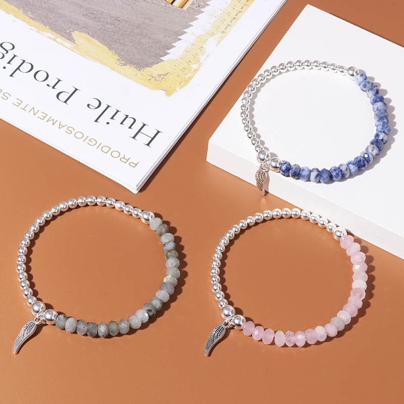 Гривна от агат с висулка под формата на лист, ръчно изработена, унисекс с оригинален дизайн