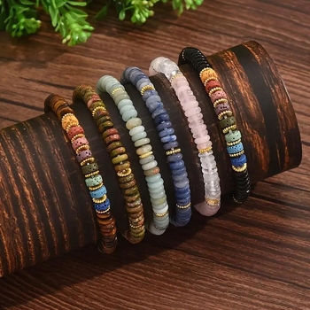 Brățară, lucrată manual, mărgele geometrice din cristal artificial, unisex, cadou ideal pentru aniversare, lansare primăvara 2025