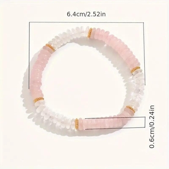 Brățară, lucrată manual, mărgele geometrice din cristal artificial, unisex, cadou ideal pentru aniversare, lansare primăvara 2025