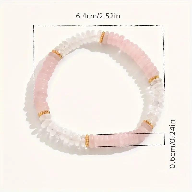 Brățară, lucrată manual, mărgele geometrice din cristal artificial, unisex, cadou ideal pentru aniversare, lansare primăvara 2025