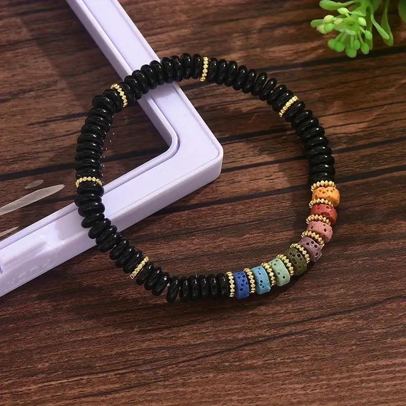 Brățară, lucrată manual, mărgele geometrice din cristal artificial, unisex, cadou ideal pentru aniversare, lansare primăvara 2025