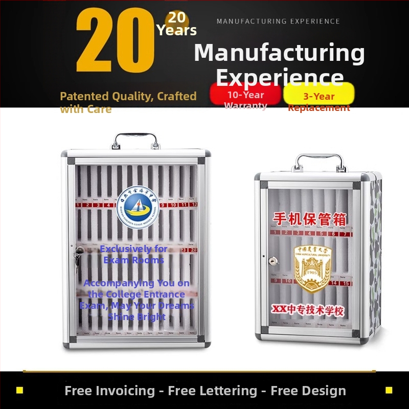 Zeju метален шкаф за съхранение на мобилни телефони със печат на лого и персонализация, IP авторизирано (Preppy)