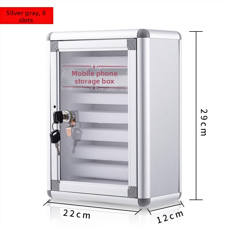 Zeju metāla mobilā telefona uzglabāšanas skapis ar logotipa drukāšanu un pielāgošanu, IP apstiprināts (Preppy)