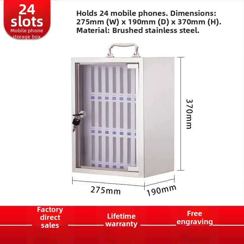 Zeju metāla mobilā telefona uzglabāšanas skapis ar logotipa drukāšanu un pielāgošanu, IP apstiprināts (Preppy)