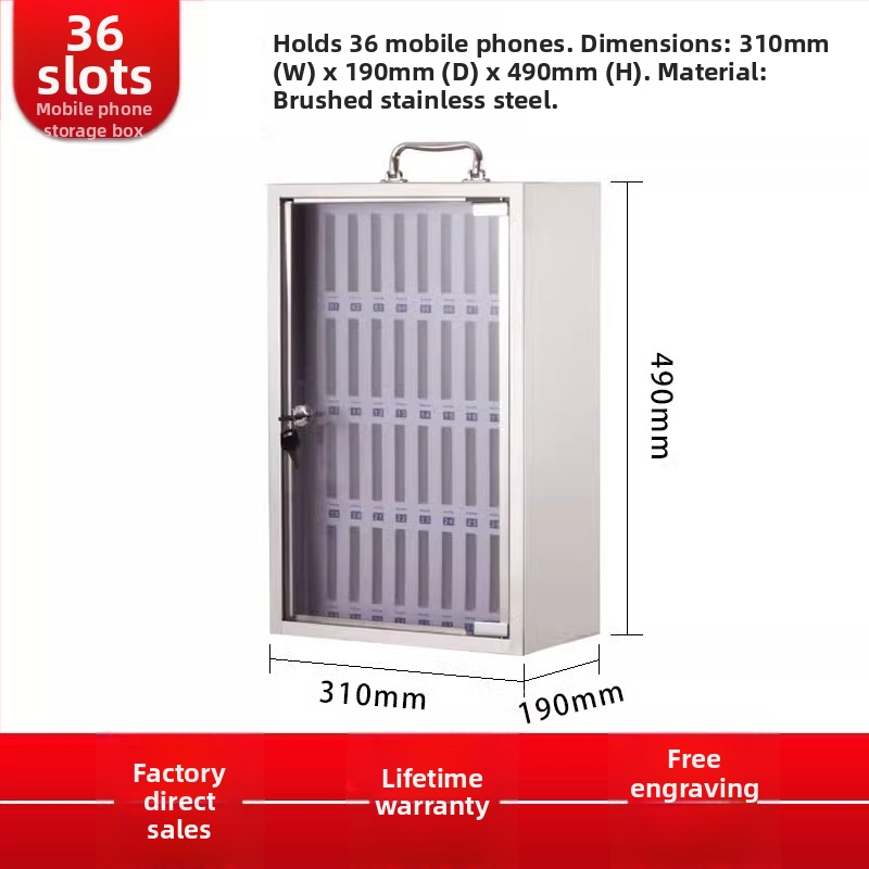 Zeju metāla mobilā telefona uzglabāšanas skapis ar logotipa drukāšanu un pielāgošanu, IP apstiprināts (Preppy)