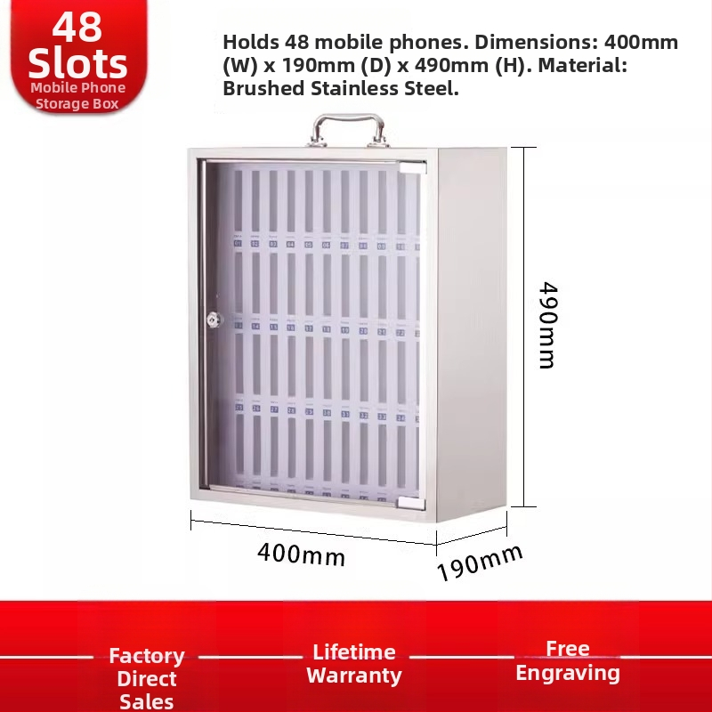 Zeju metāla mobilā telefona uzglabāšanas skapis ar logotipa drukāšanu un pielāgošanu, IP apstiprināts (Preppy)