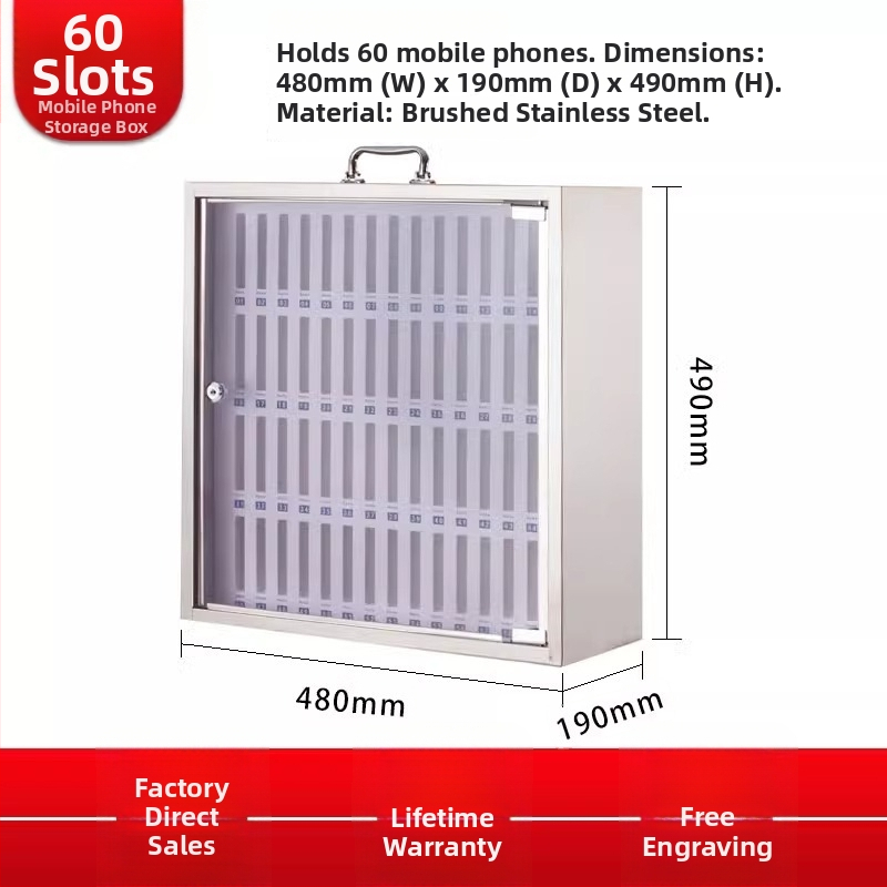 Zeju metāla mobilā telefona uzglabāšanas skapis ar logotipa drukāšanu un pielāgošanu, IP apstiprināts (Preppy)