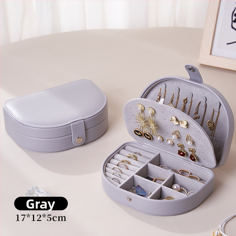 Ādas ceļojumu rotaslietu uzglabāšanas kastīte, vintage iedvesma, modelis Msy2025-1027, stingra konstrukcija, vienveidīgs raksts