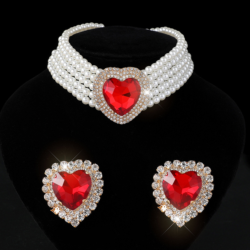 Ženski kristalni set nakita: višeslojni ogrlica i naušnice, valovita lančić, privjesak sa rhinestones, zvjezdno-kosmimi motivi