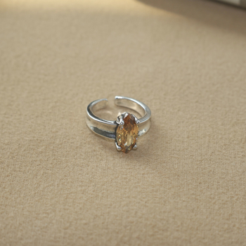 Moissanīta gredzens, ģeometrijisks dizains, ar diamantmiem iestādīts, sieviešu retro stilā