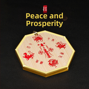 Bagua Tai Či karājas kulons ar tīģa galvu - Materiāls: koks un alumīnija plāksne; Kategorija: Bagua; Reliģija: taoisms; Neto svars: 0,14 kg; Zīmols: Jinlun Craftsmanship