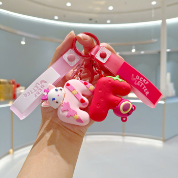 Silikonski privjesak za ključeve u karikaturalnom stilu, prilagodljiv za ruksak, poklon