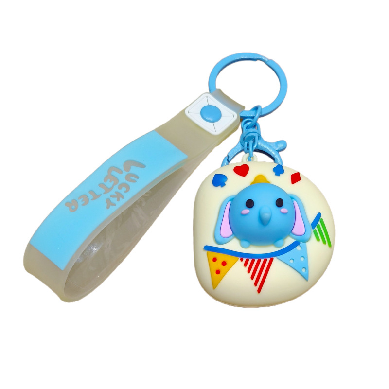 Silikonski privjesak za ključeve u karikaturalnom stilu, prilagodljiv za ruksak, poklon