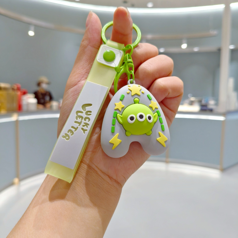 Silikonski privjesak za ključeve u karikaturalnom stilu, prilagodljiv za ruksak, poklon