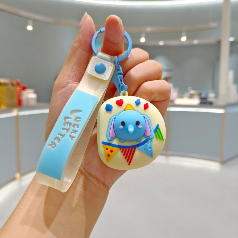Silikonski privjesak za ključeve u karikaturalnom stilu, prilagodljiv za ruksak, poklon