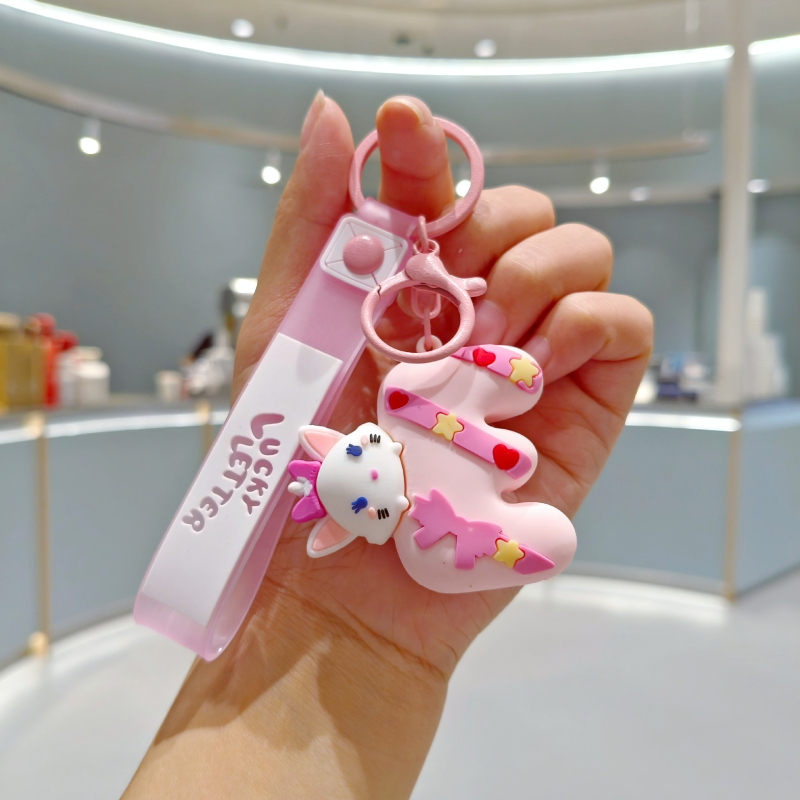 Silikonski privjesak za ključeve u karikaturalnom stilu, prilagodljiv za ruksak, poklon