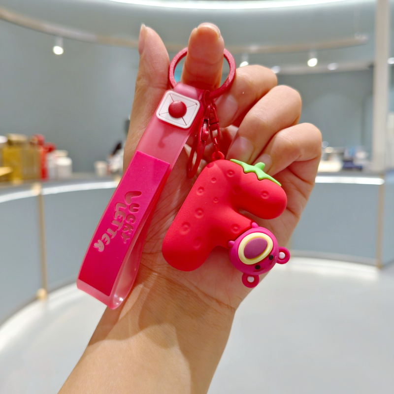 Silikonski privjesak za ključeve u karikaturalnom stilu, prilagodljiv za ruksak, poklon