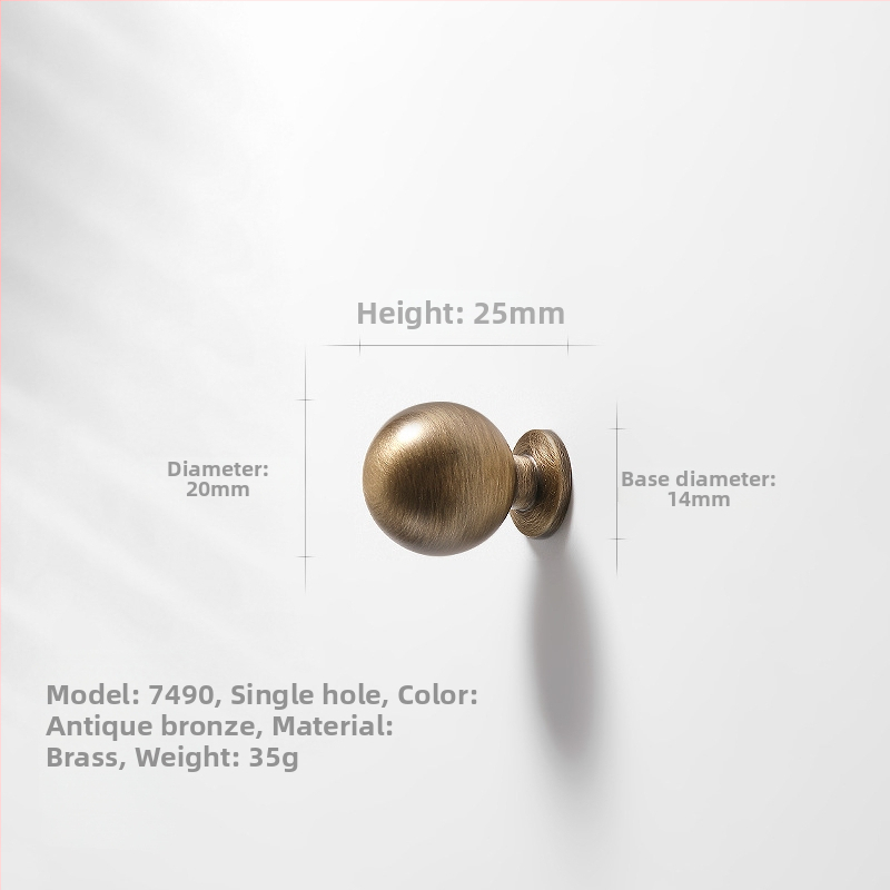 Gardrobes skapja rokturis, vara, CNC apstrāde, virsmas uzstādīšana, apaļš ar vienu caurumu