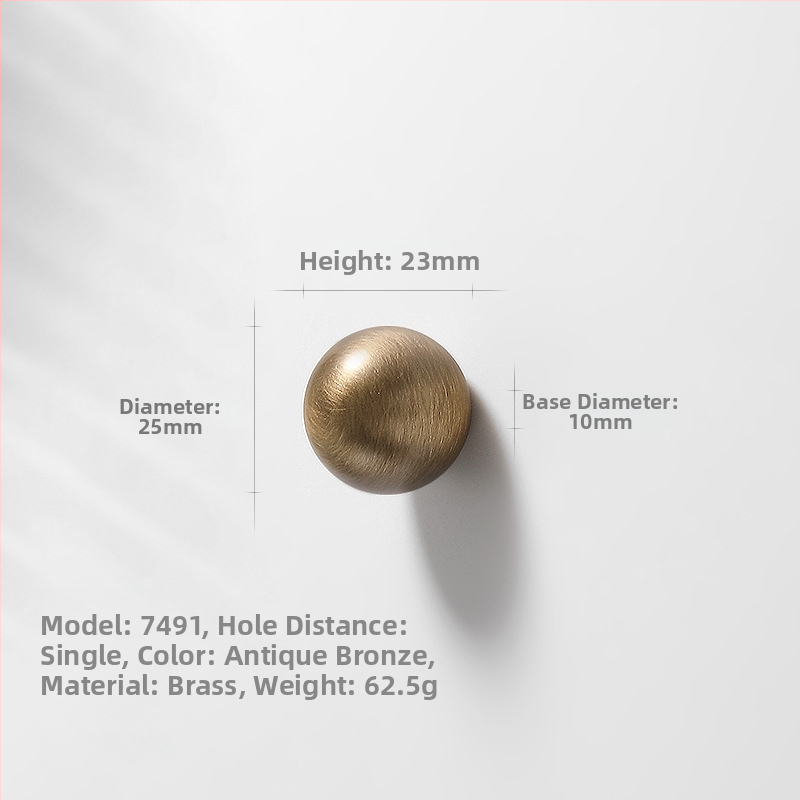 Gardrobes skapja rokturis, vara, CNC apstrāde, virsmas uzstādīšana, apaļš ar vienu caurumu