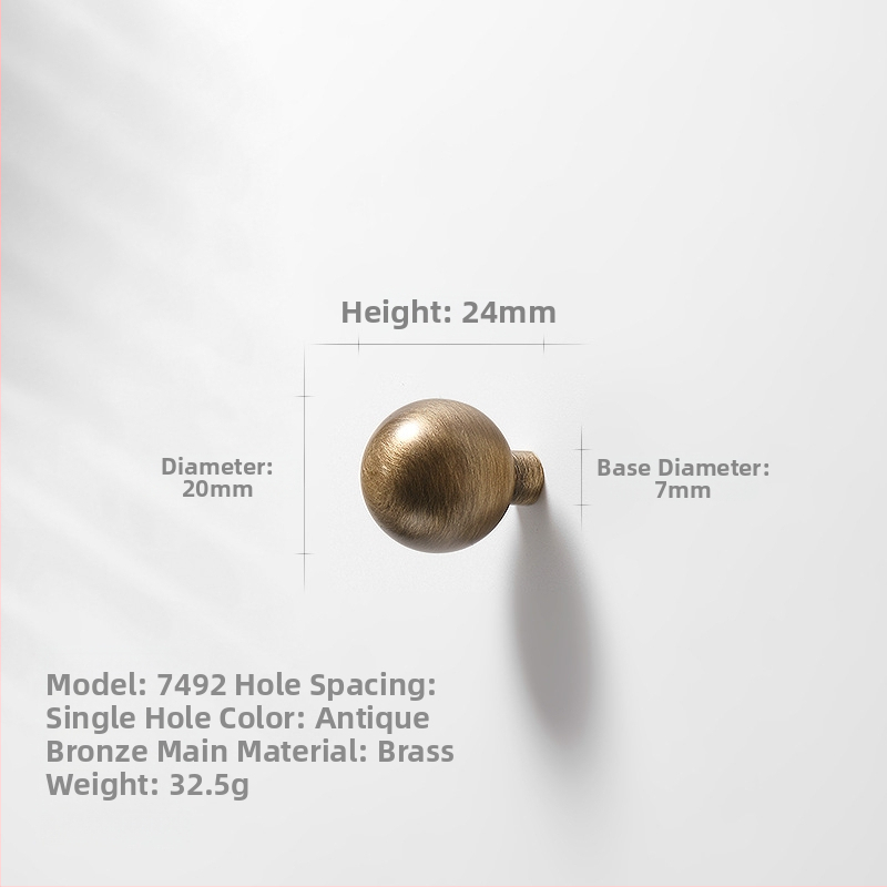 Gardrobes skapja rokturis, vara, CNC apstrāde, virsmas uzstādīšana, apaļš ar vienu caurumu